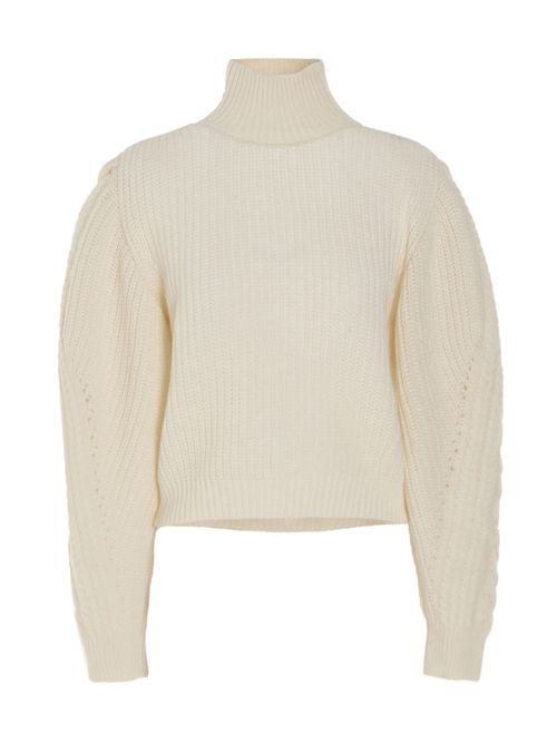 MIXIK White Wool Women's Cardigan