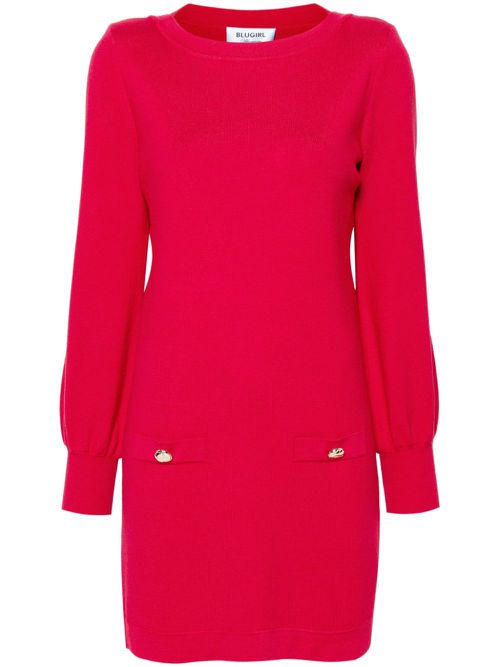 Blugirl Gebreide mini-jurk - Rood