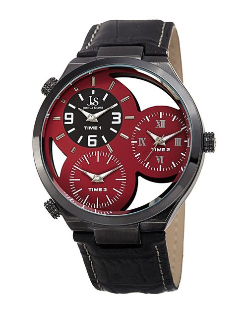 Joshua & Sons Men's Leather Watch