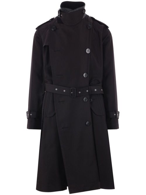 Layered trench coat - Black