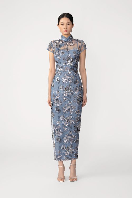 Adriana Embroidered Midi Dress