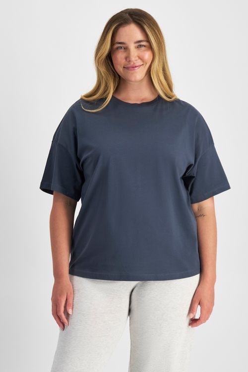 Women's Cotton Sleep Short Sleeve Relaxed Tee in Harpoon