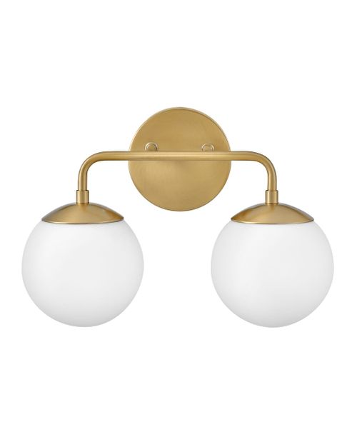 Julep 2-Light Bathroom Vanity Light in Lacquered Bra