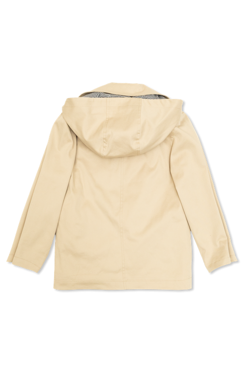 Trench Coat With Logo, Unisex, Beige