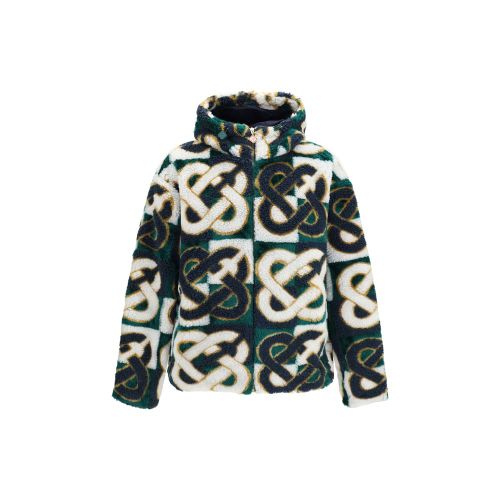 Monogram Fleece Hooded Jacket — Multicolor