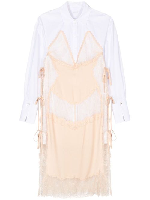 Logo-charm midi dress - White
