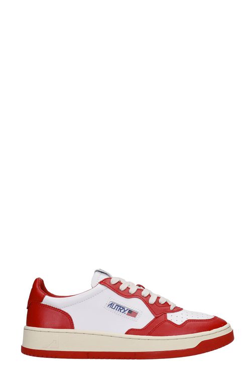 Sneakers in leather with logo