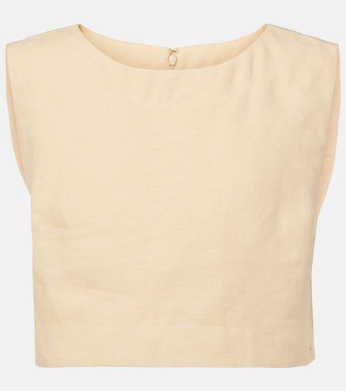 Martina linen crop top