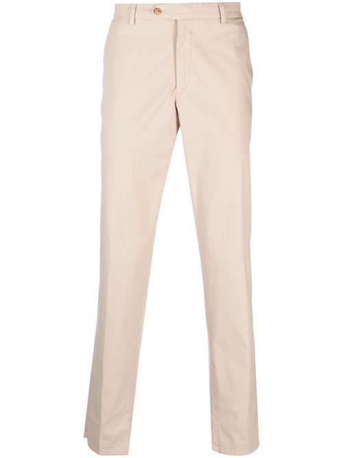 Slim-fit cotton blend chinos - Neutrals