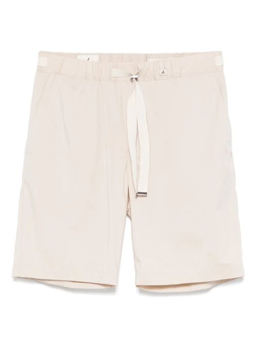 Drawstring-Waist Shorts — Beige
