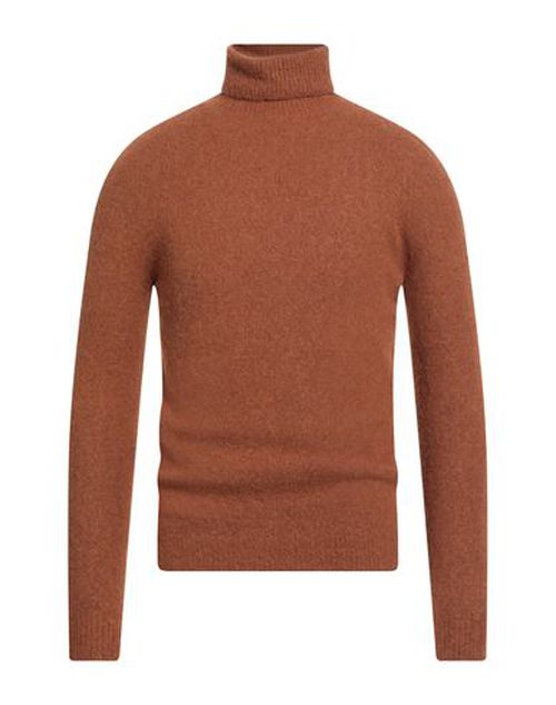 Man Turtleneck Tan Size 40 Alpaca wool, Polyamide, Cotton, Modal, Elastane