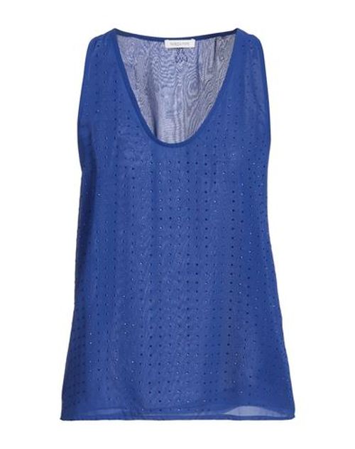 Patrizia Pepe Woman Top Bright blue Size 8 Polyester, Glass