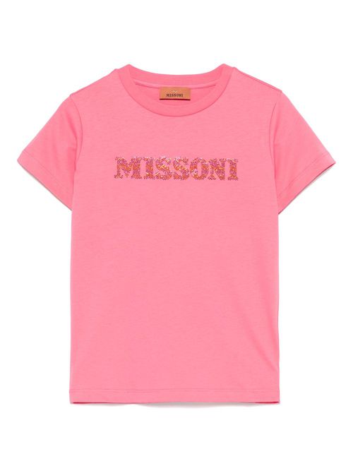 Crystal-logo T-shirt - Pink