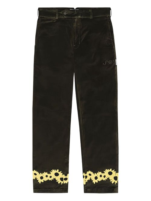 Saintwoods flower-trim trousers - Green