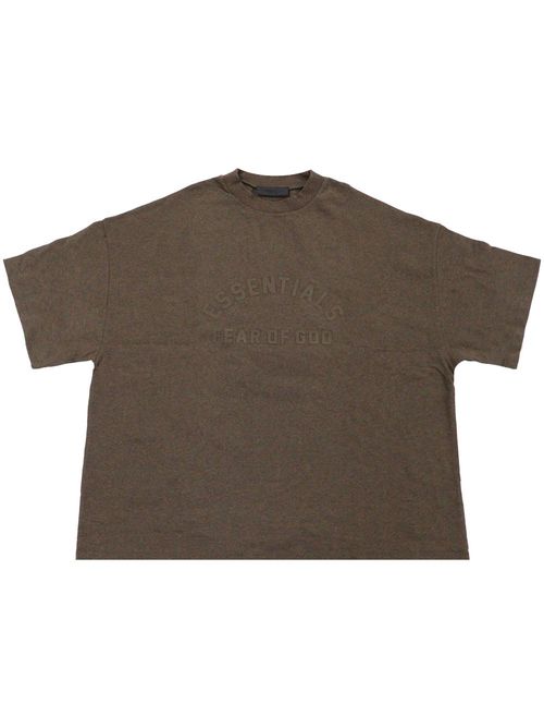 Logo-print cotton T-shirt - Brown