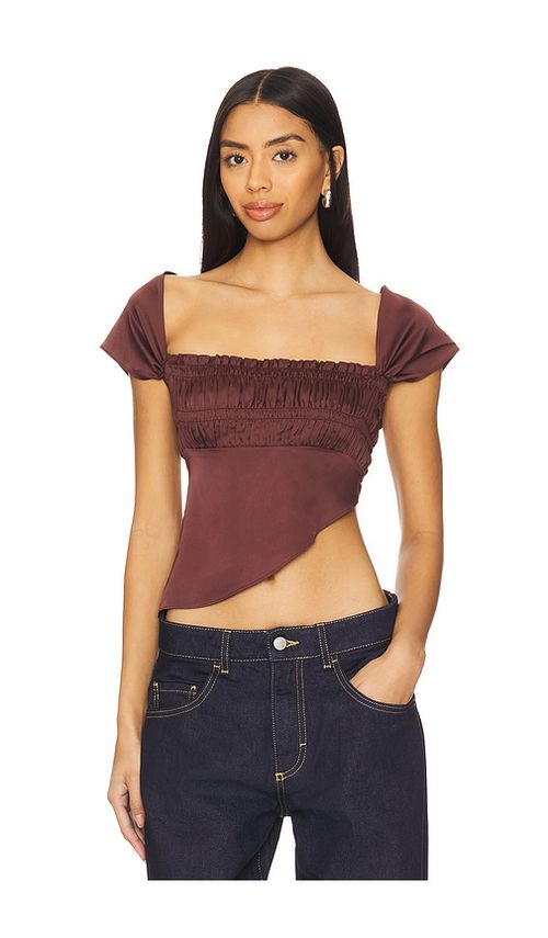LIONESS District Top in Brown. -  S also in