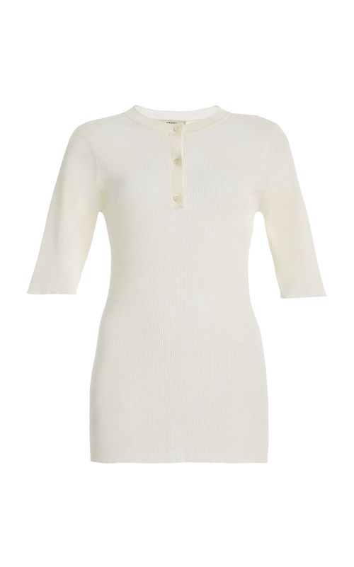 The Henley Ribbed Cotton-Blend T-Shirt - Moda Operandi