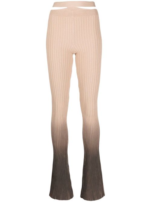 AndreÄ damo Printed cut-out trousers