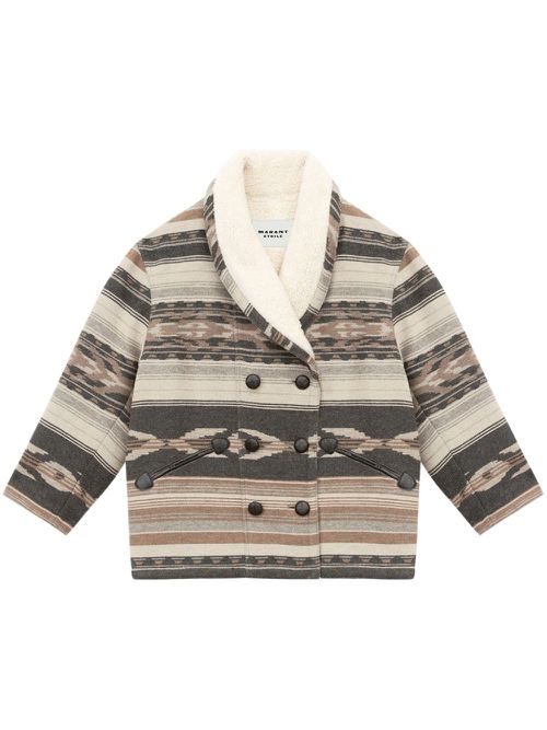 Dorcas double-breasted coat - Neutrals