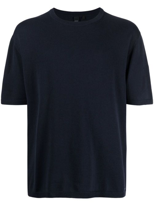 Crew-neck short-sleeve jumper - Blue
