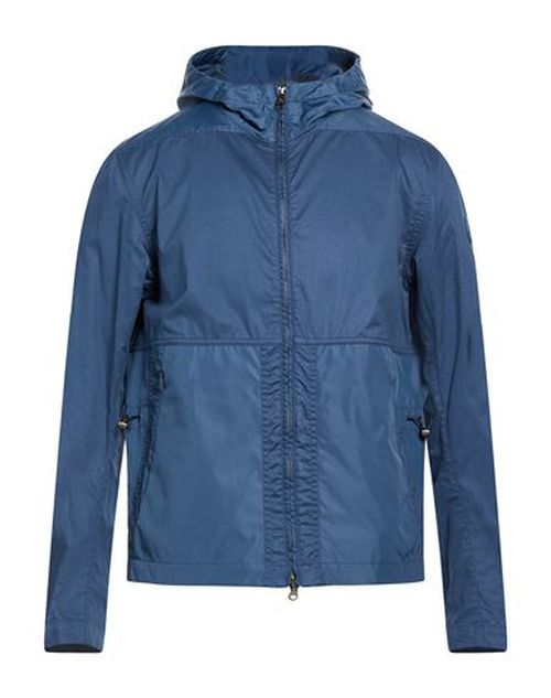 Man Jacket Blue Size 36 Cotton, Polyamide