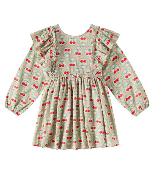 Konges Sløjd Evia bow-detail printed cotton dress