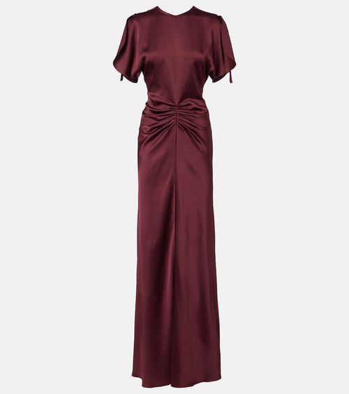 Gathered jersey maxi dress