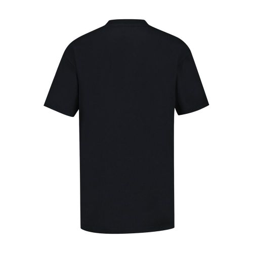 Writing Embroidery T-Shirt — Black