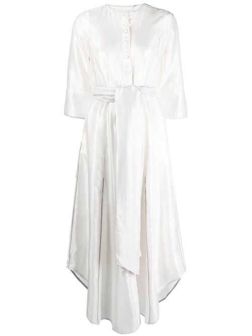 Wendy detachable-sleeve dress - White