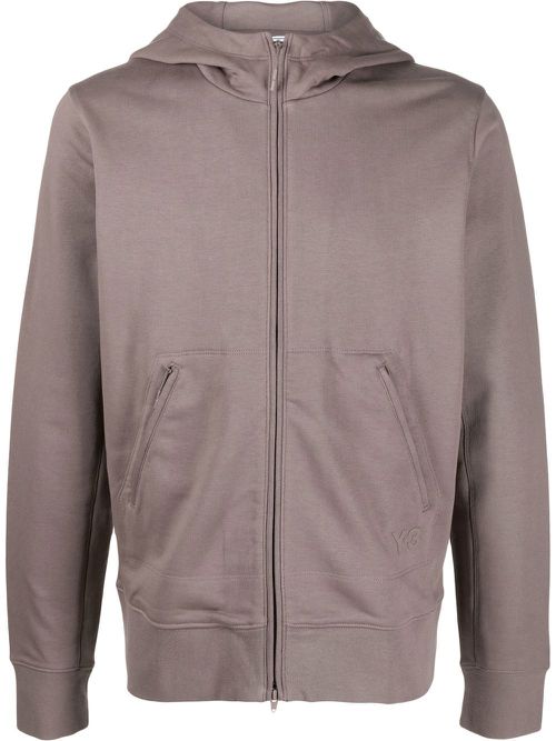 Zip-up cotton hoodie - Grey