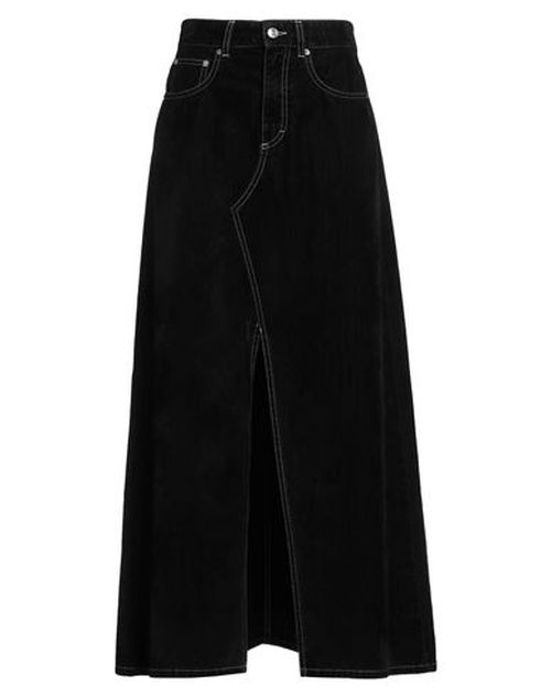 Woman Denim skirt Black Size 26 Cotton