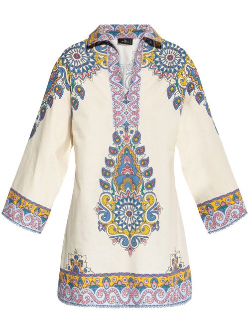 Printed tunic - White
