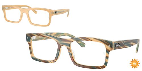 Ray-Ban RX5435 8383 Men's Eyeglasses Brown 54 - Blue Light Block Available