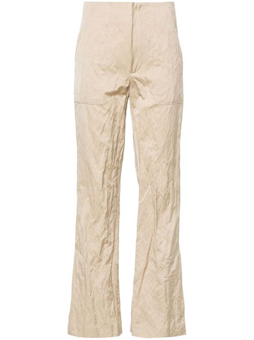 Creased tapered trousers - Neutrals