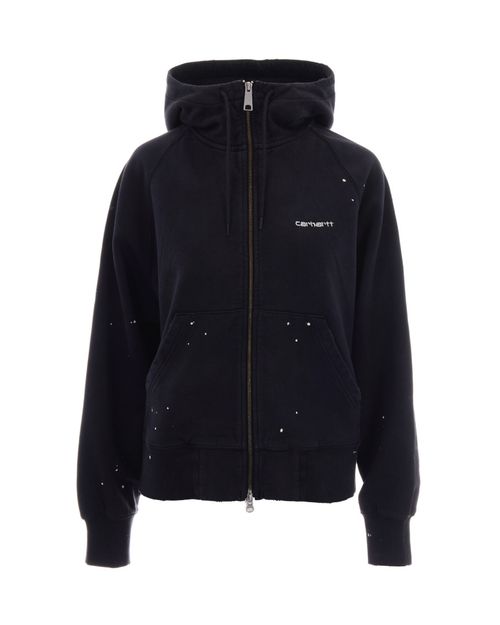 Black Logo Hood Sweatshirt