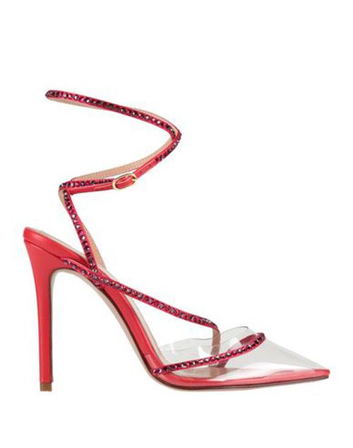 Woman Pumps Red Size 10 Leather, PVC