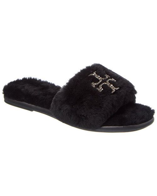 Tory Burch Everly Jeweled Shearling Slide