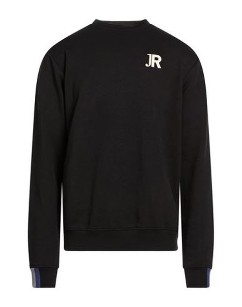 Man Sweatshirt Black Size L Cotton, Polyester