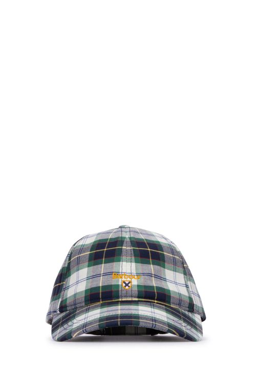 CAPPELLO Tartan Cotton Baseball Cap — Navy