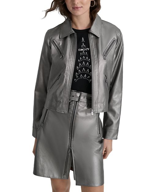 Faux Leather Moto Jacket