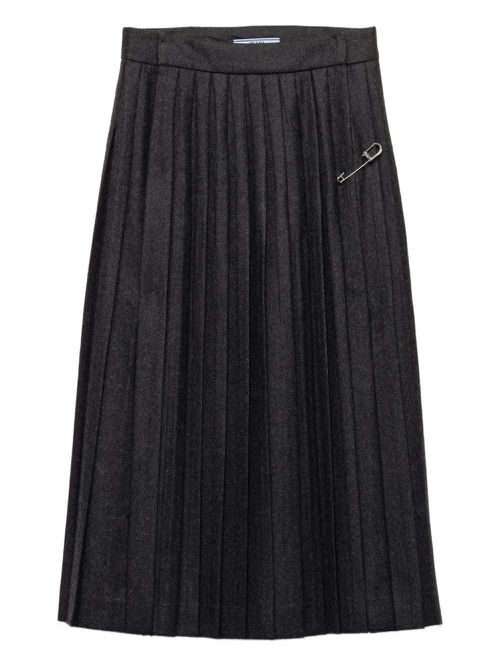 Flannel Pleated Skirt