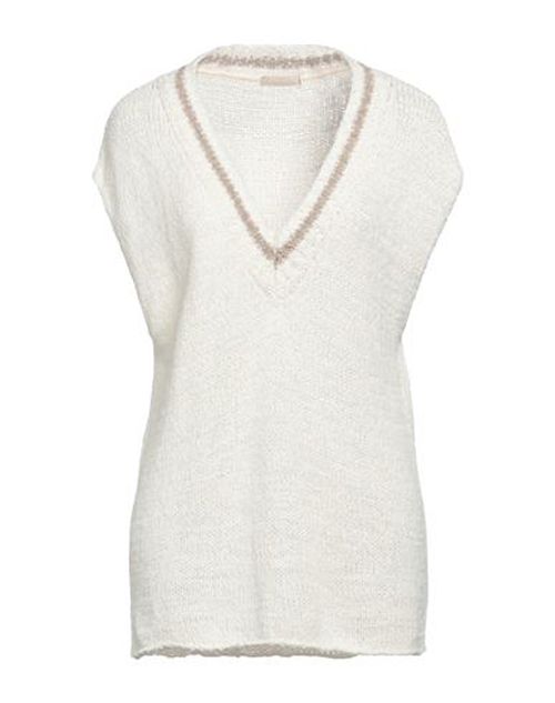 Purotatto Woman Sweater Cream Size S Cotton, Polyamide
