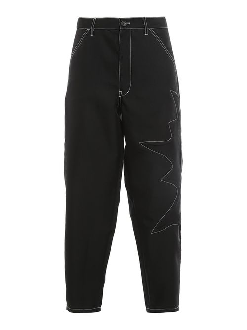 Contrasting stitching trousers