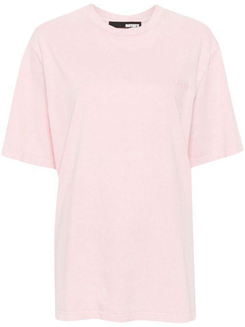 Logo-embroidered T-shirt - Pink