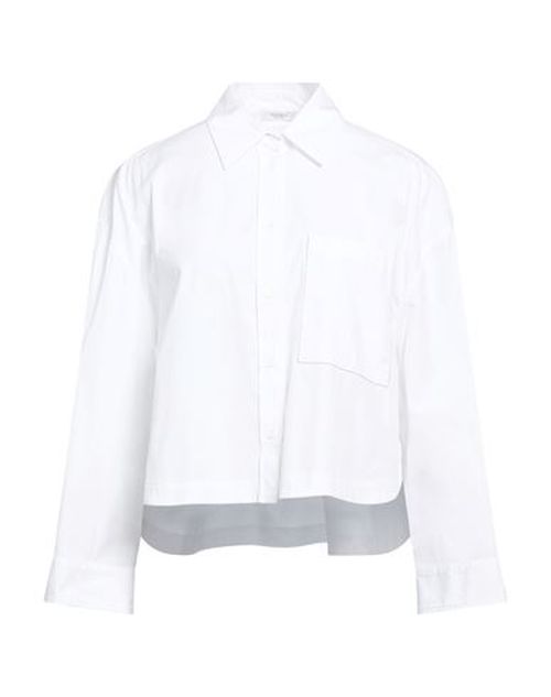 Woman Shirt White Size 6 Cotton, Elastane