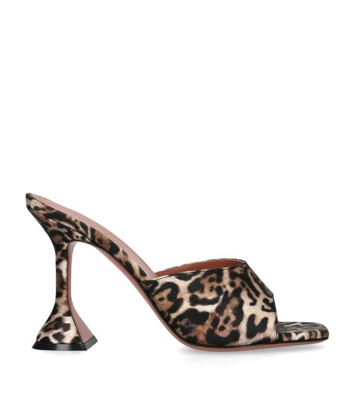 Satin Leopard Print Lupita Mules 95