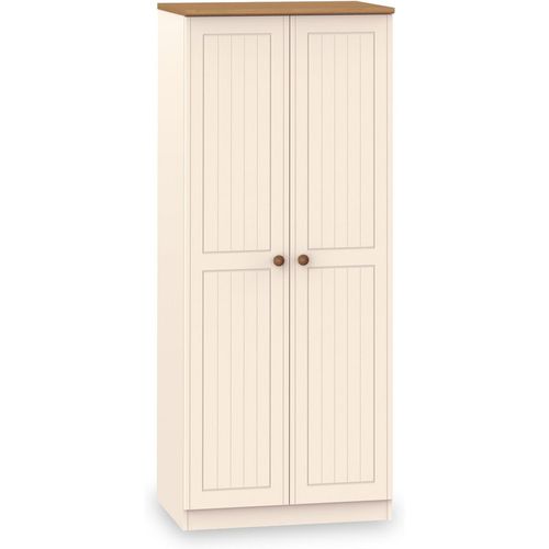 Brixham Country Cream 2 Door Double Wardrobe | Roseland