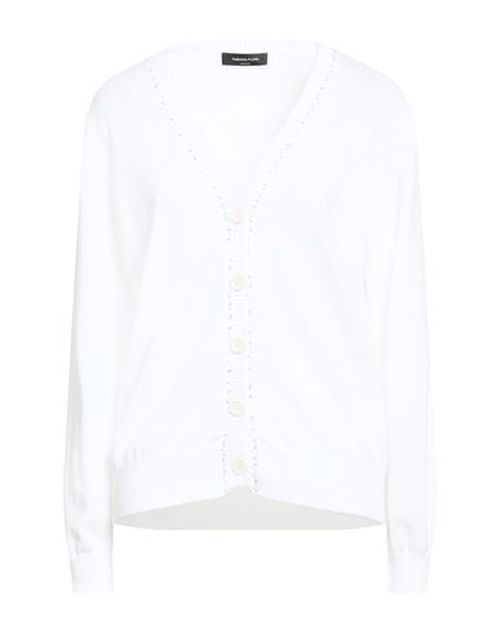 Woman Cardigan White Size 4 Cotton