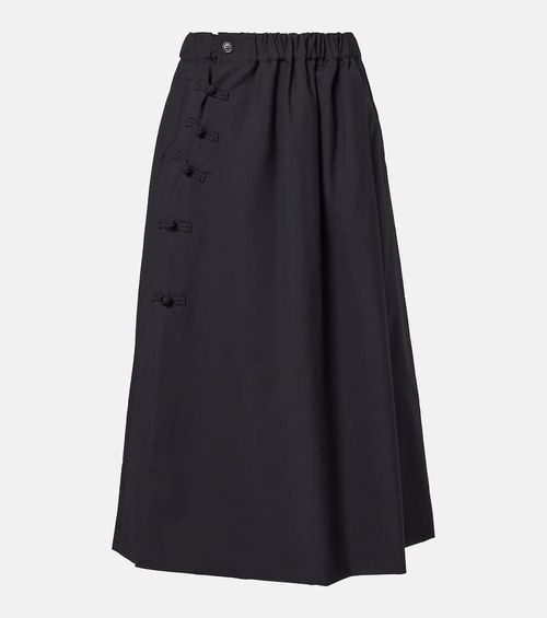 Wool midi skirt