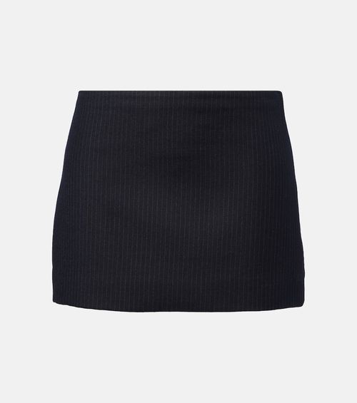 Jett pinstripe wool-blend miniskirt
